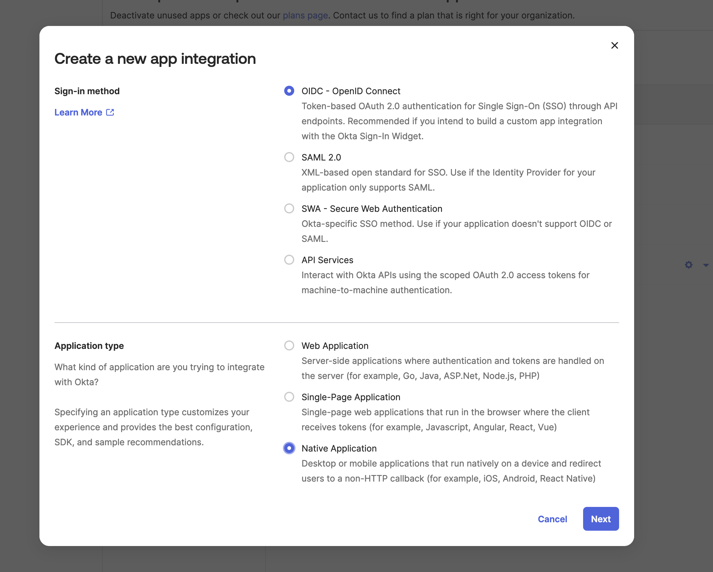 Create integration configuration