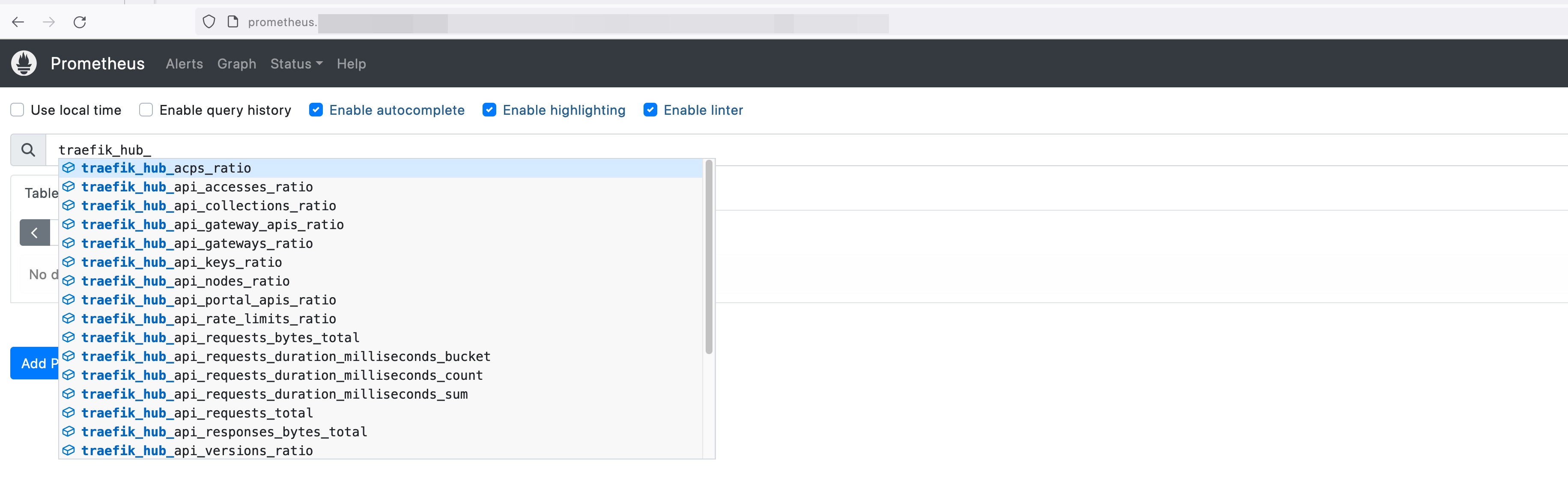 Traefik Hub metrics in Prometheus