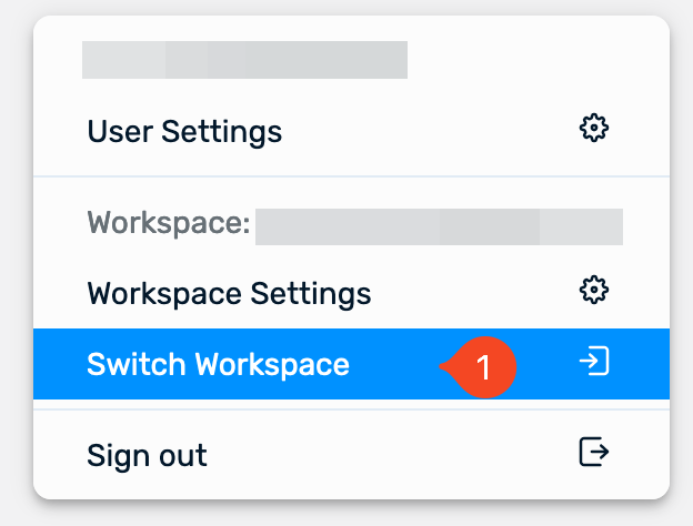 Switch Workspace.